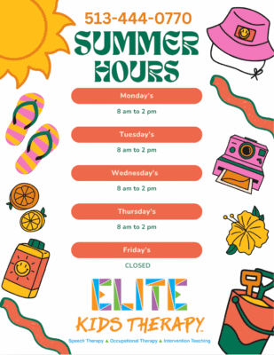 Summer hours elite kids therapy 2025